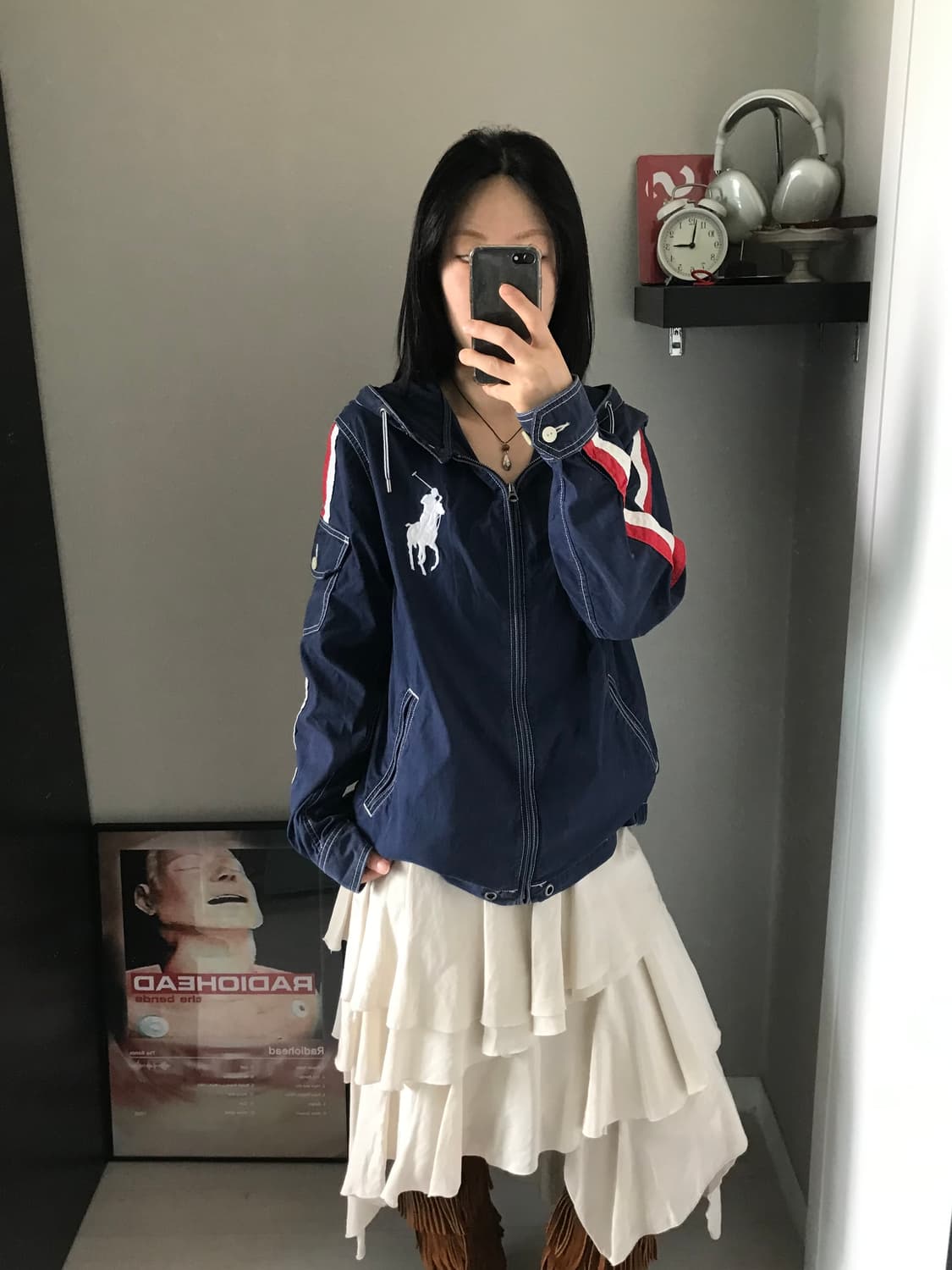 폴로 랄프로렌 빅포니로고 네이비 바람막이 자켓 상품이미지2