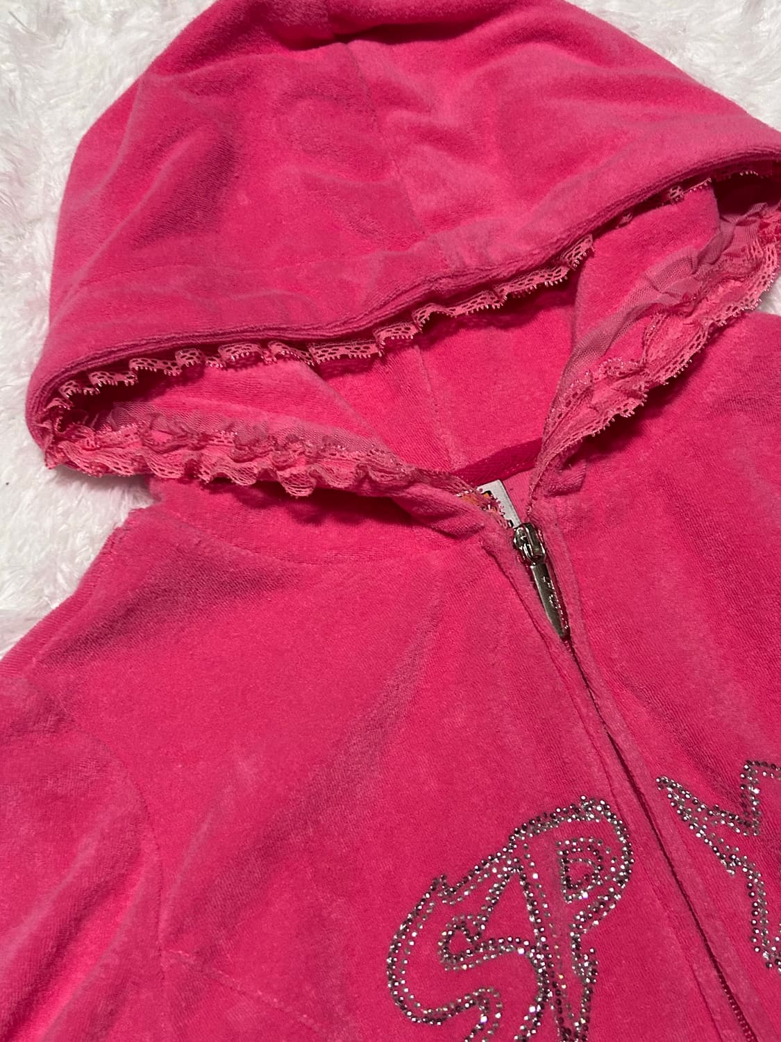 spy gal velvet hood zip-up 상품이미지4