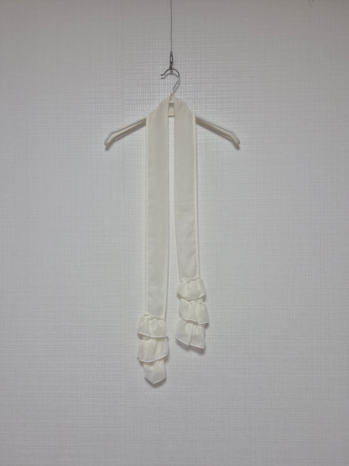 Japanese vintage 프릴 스카프 아이보리 상품이미지1