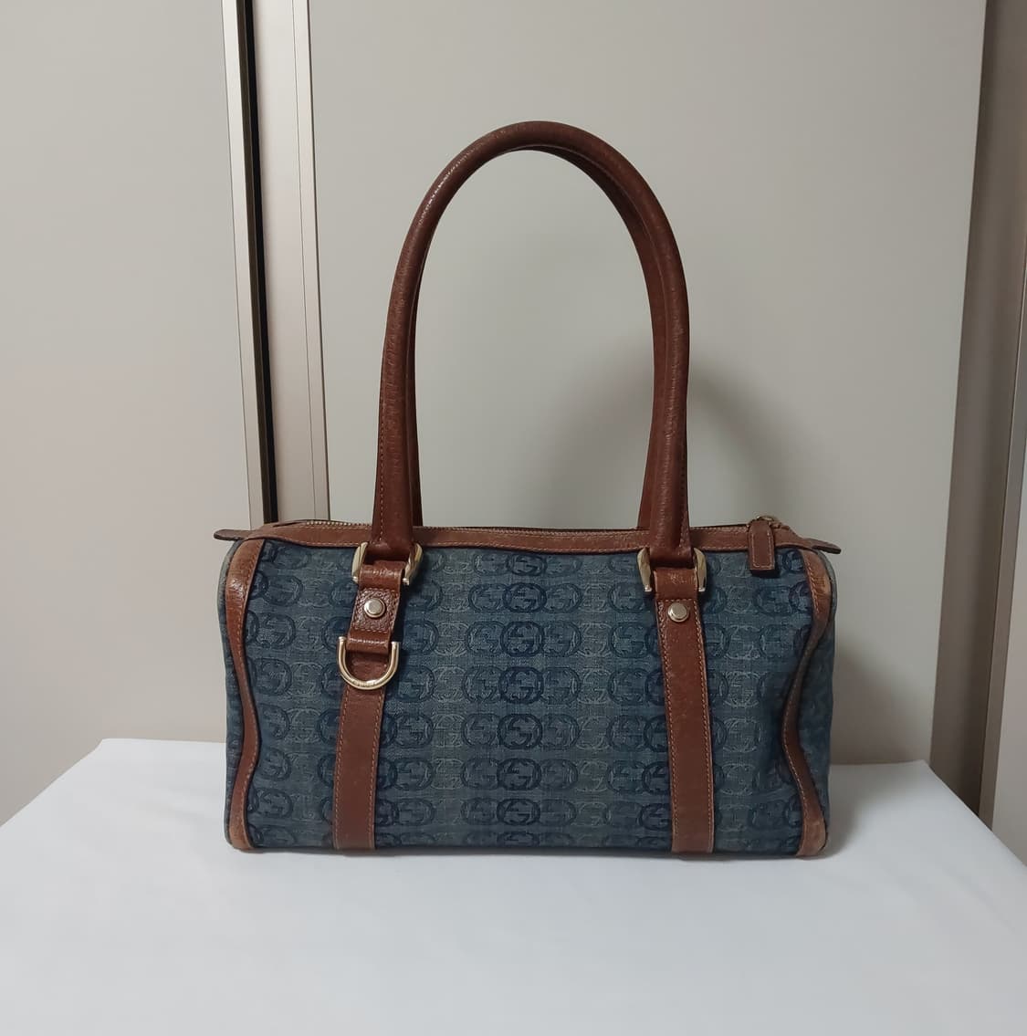 구찌 블루 데님 D링 보스톤 토트백 (정품) 상품이미지6