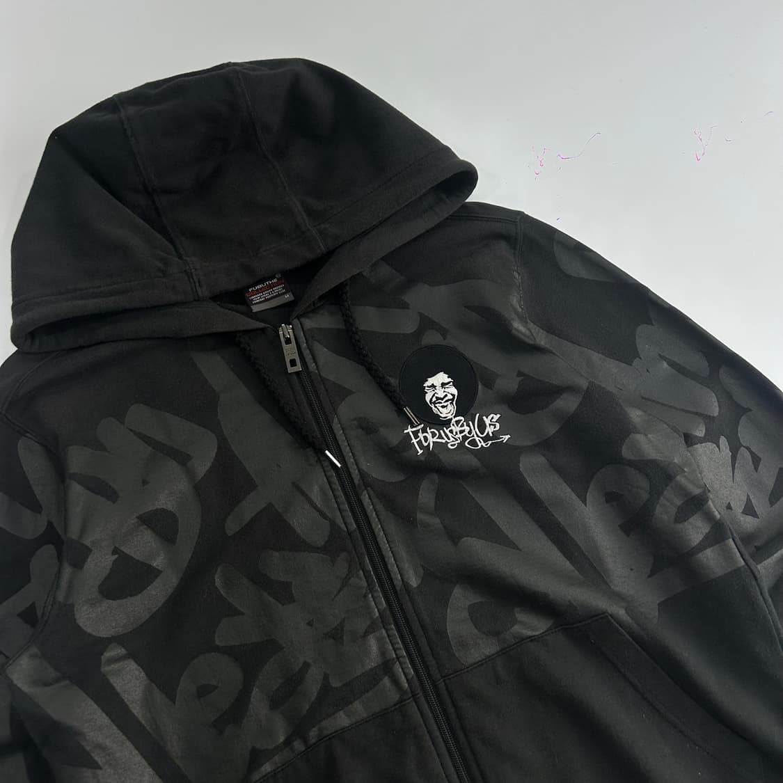 Fubu 후부 그레이 그래픽 블랙 후드집업 상품이미지4