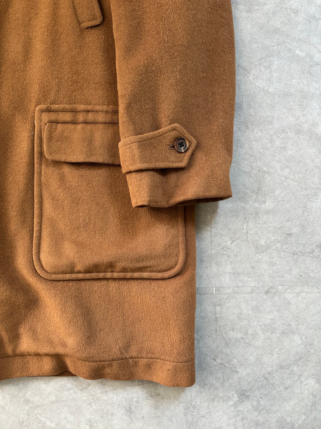 Burberry 버버리 퍼 안감 브라운 울 싱글 코트 상품이미지2