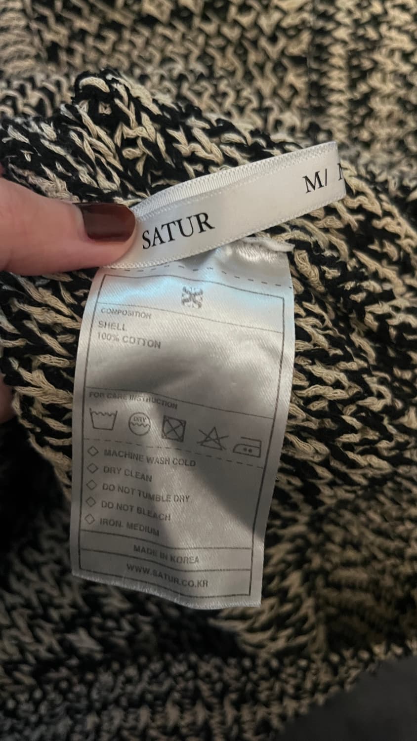 SATUR 세터 브이넥 조끼니트 m 상품이미지6