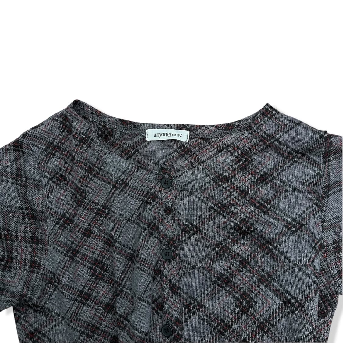 checke seethrough short cardigan 상품이미지3