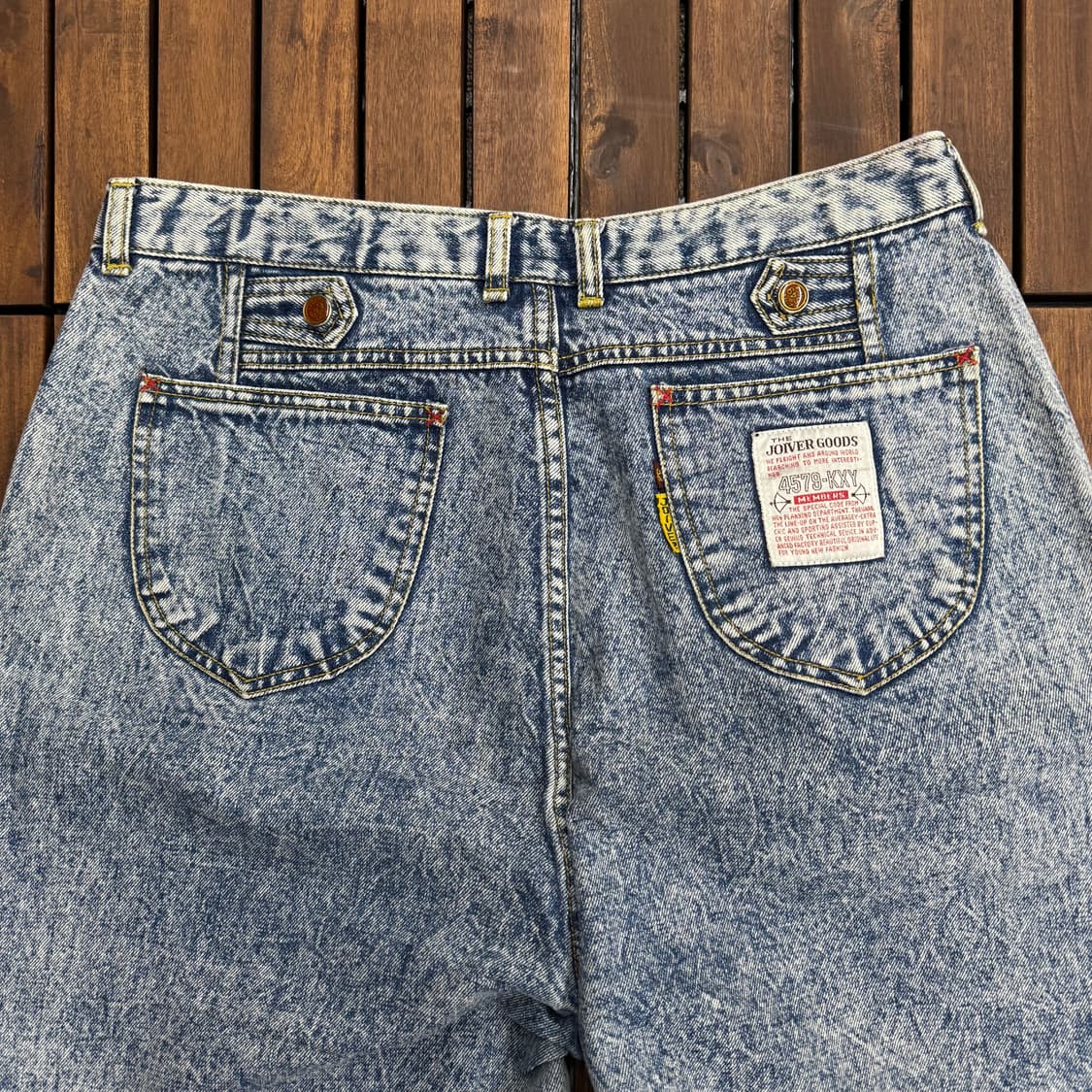 80s 조이버 굿즈 케미컬 워시 테이퍼드 진 (30)   상품이미지4