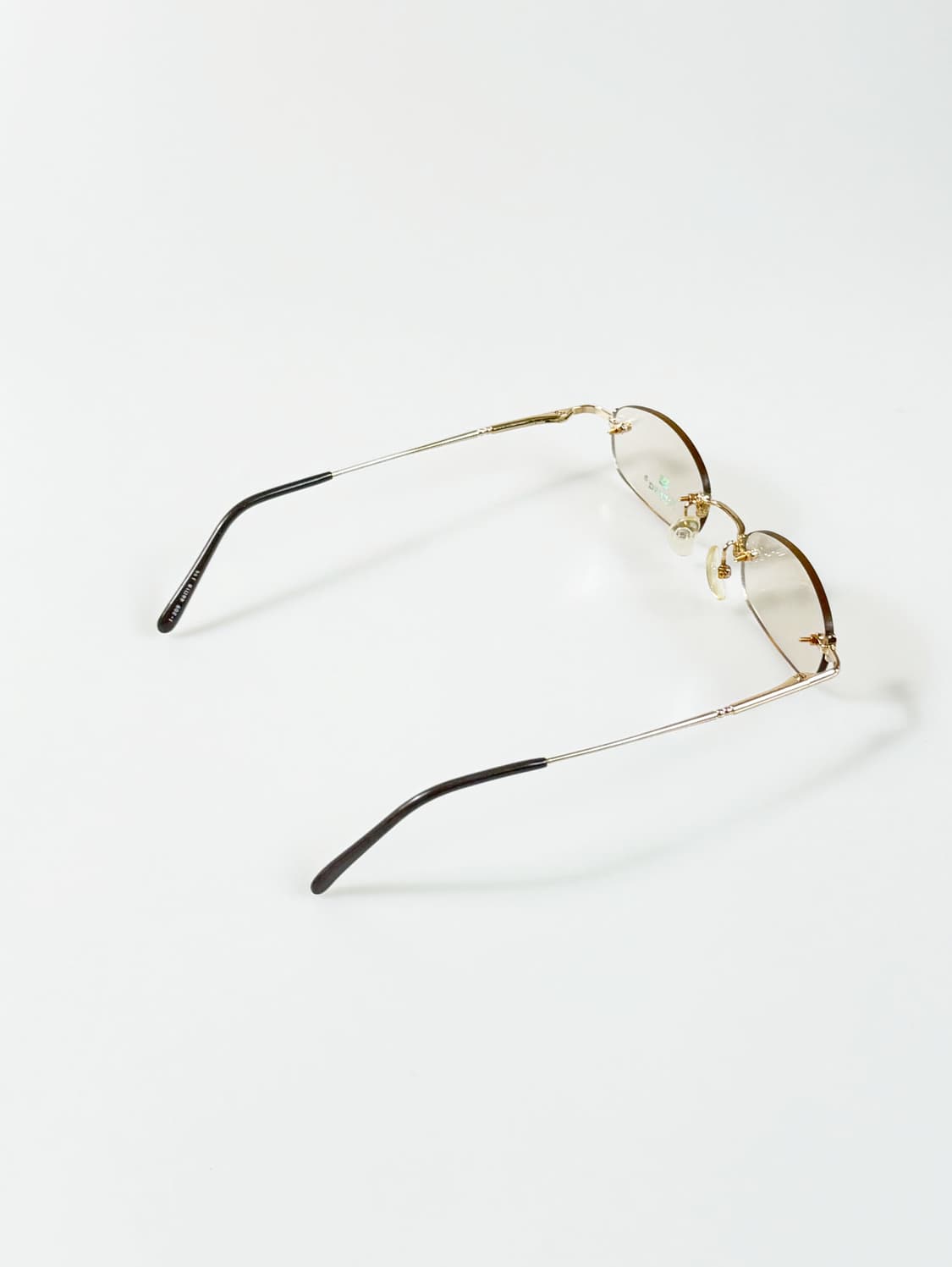 90s JENOVA 무테 스퀘어 틴트 빈티지 데드스탁 안경 상품이미지4