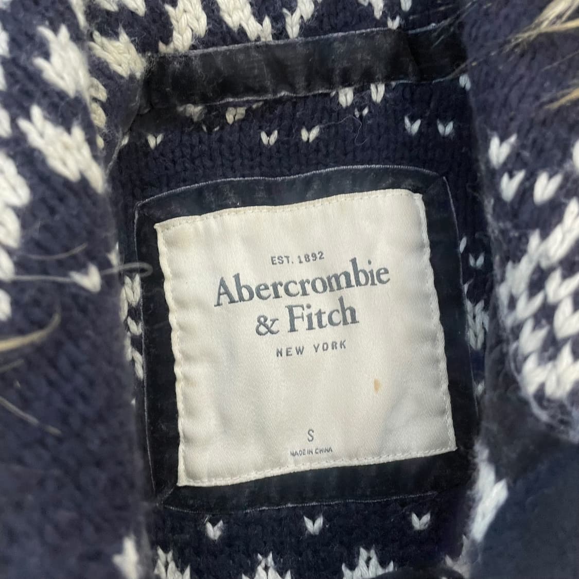 아베크롬비 울프죠 후드퍼 집업 네이비 상품이미지5