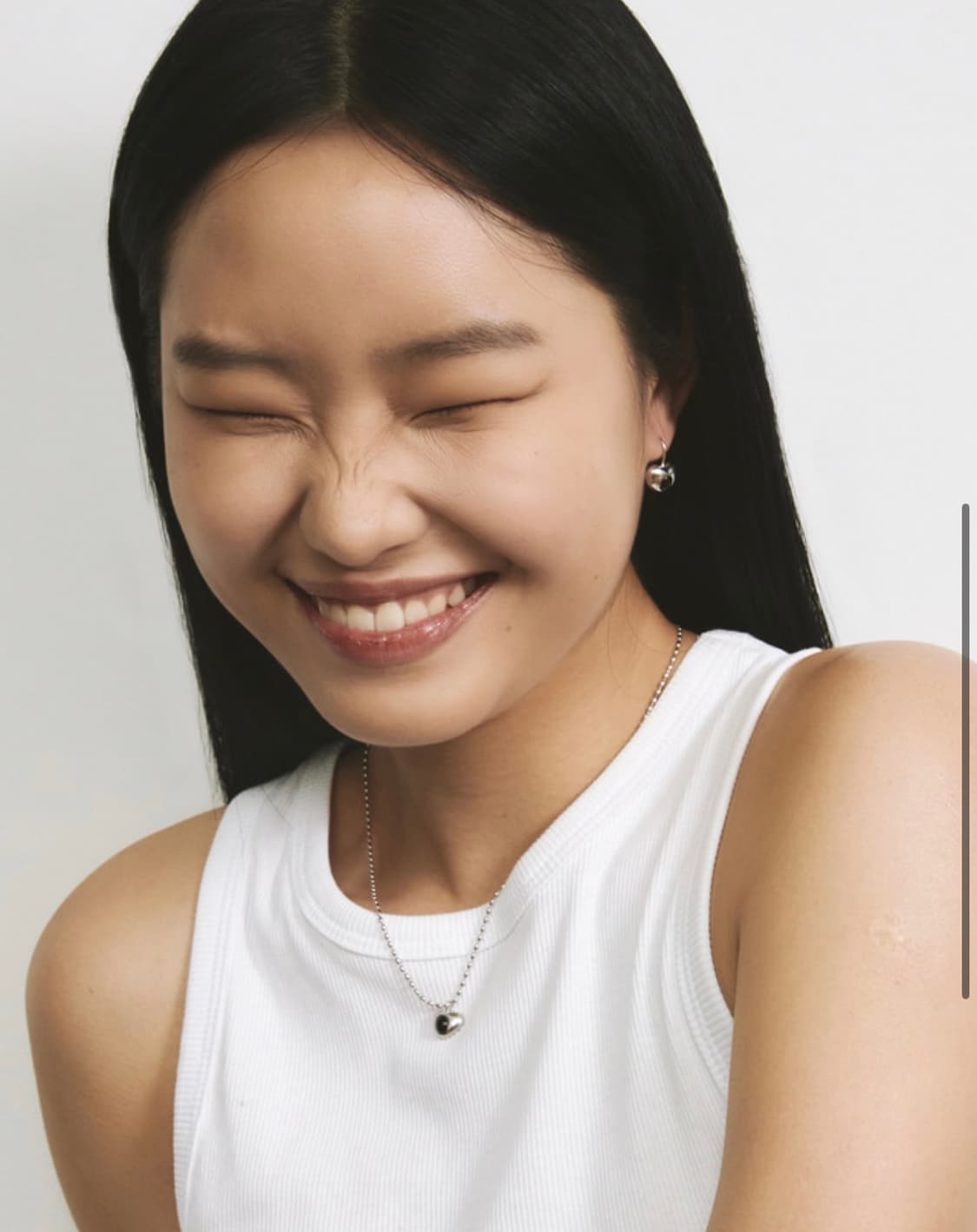 hotdew silver 925 오닉스 하트 귀걸이 상품이미지2