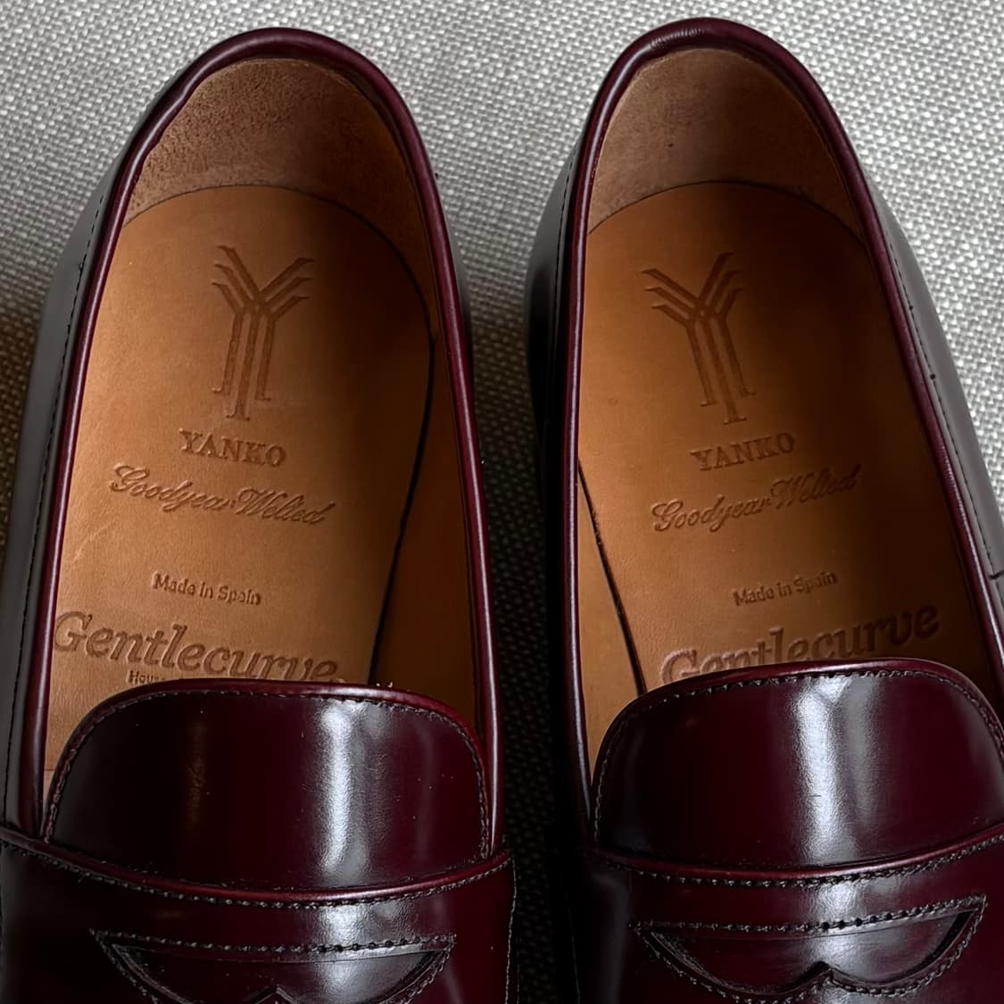 [UK7]  YANKO 14979 버건디 브라운 카프 와이팁 페니 로퍼 상품이미지9