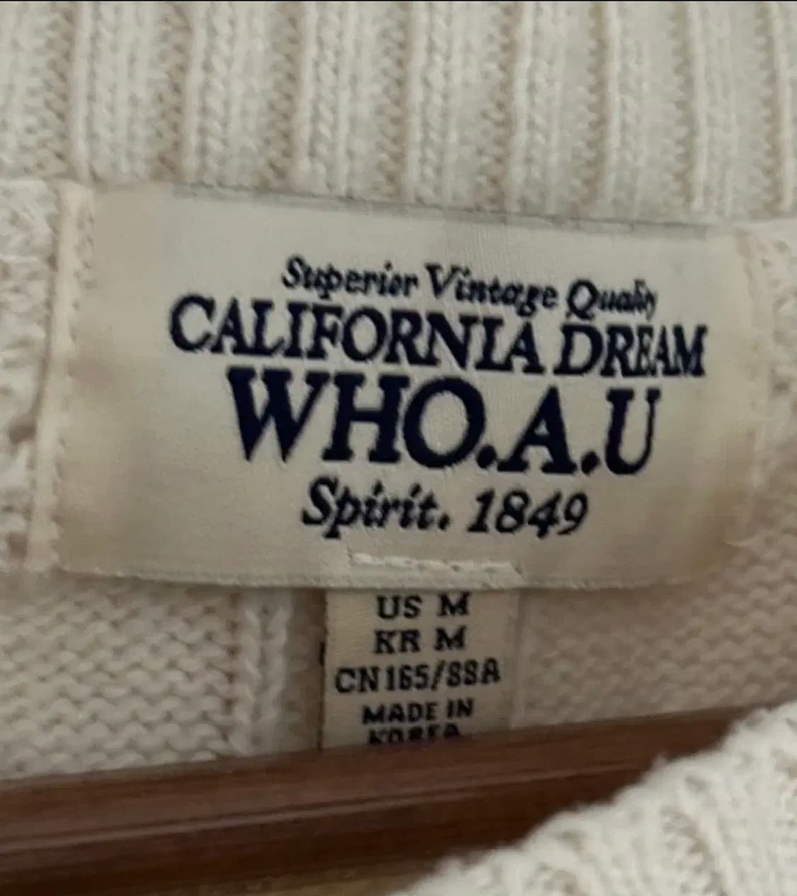 301 ) 후아유 m 꽈배기 니트 크롭 긴팔 완전화이트아님 예쁨 상품이미지3