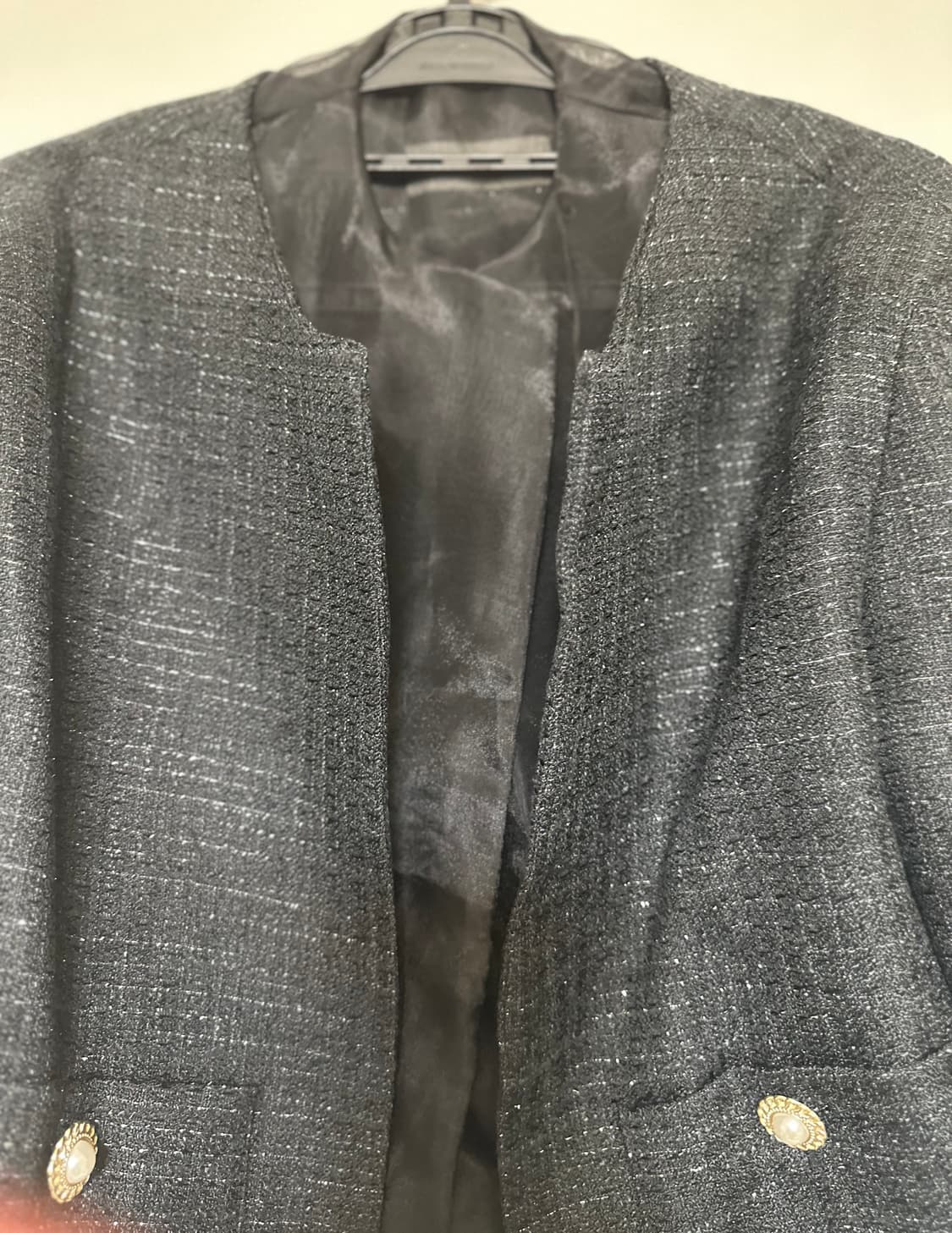 블랙 트위드 오간자노카라 자켓 상품이미지7