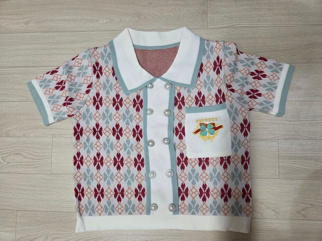 새상품 여성~55 PEFRECT 니트 반팔, 치마 셋업, 세트 상품이미지2