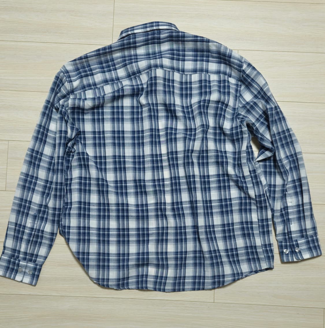 [ON] 체크 오버핏 긴팔 셔츠(블루) 상품이미지2