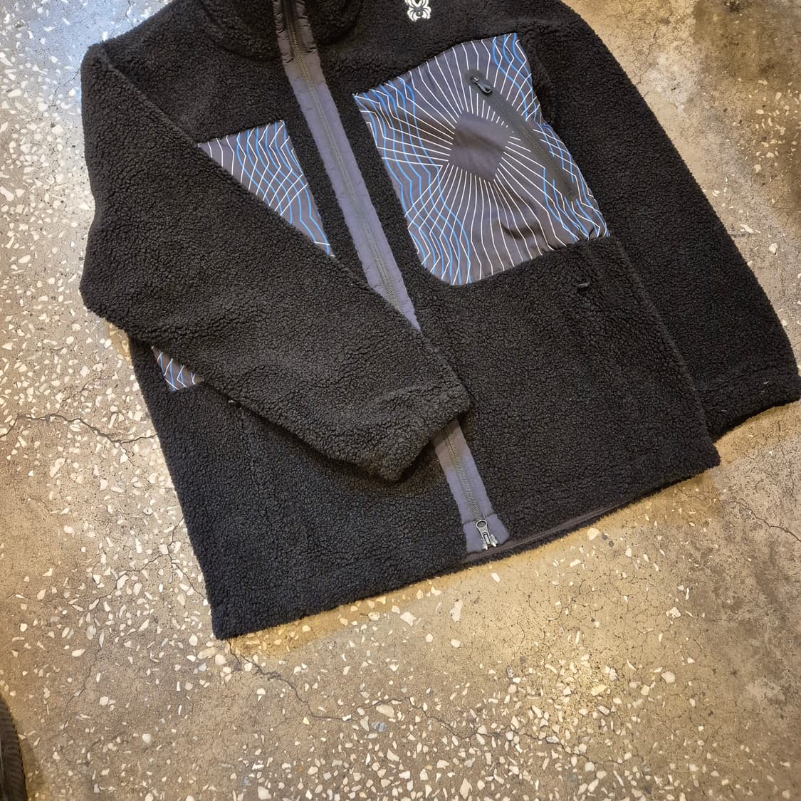 L 스파이더 블랙 후리스 집업자켓 상품이미지7