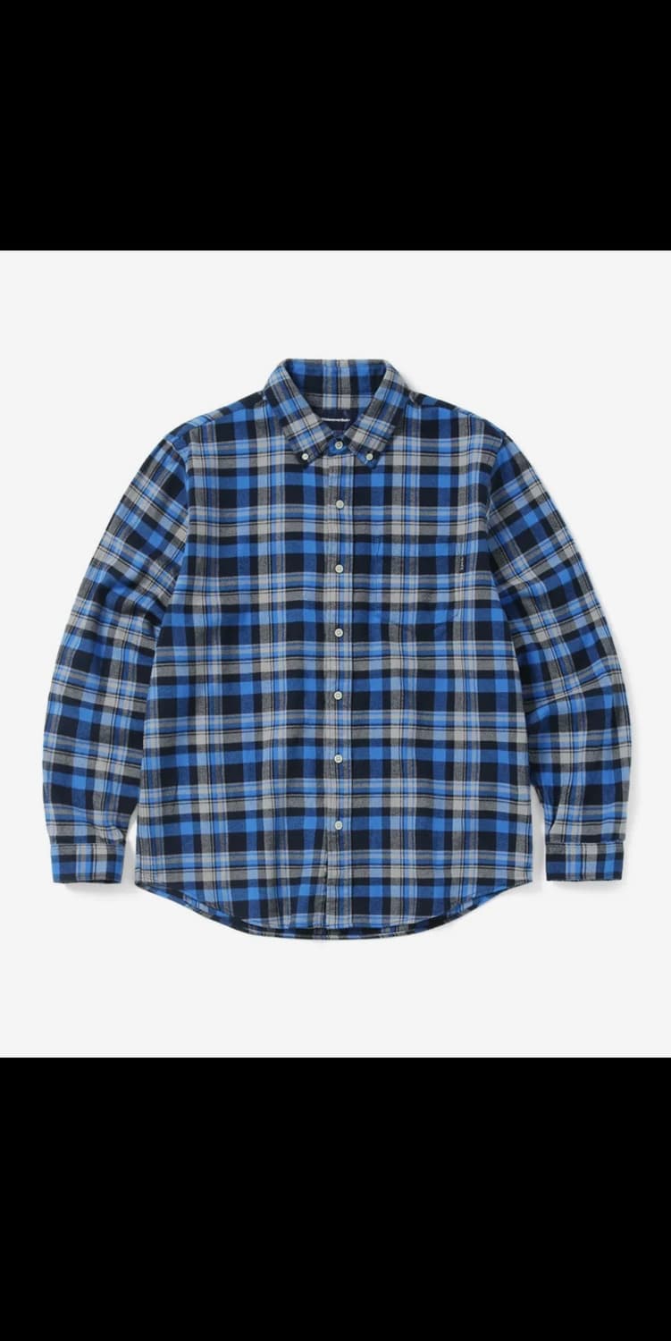 (디네댓)Flannel check shirt-blue XL 상품이미지1