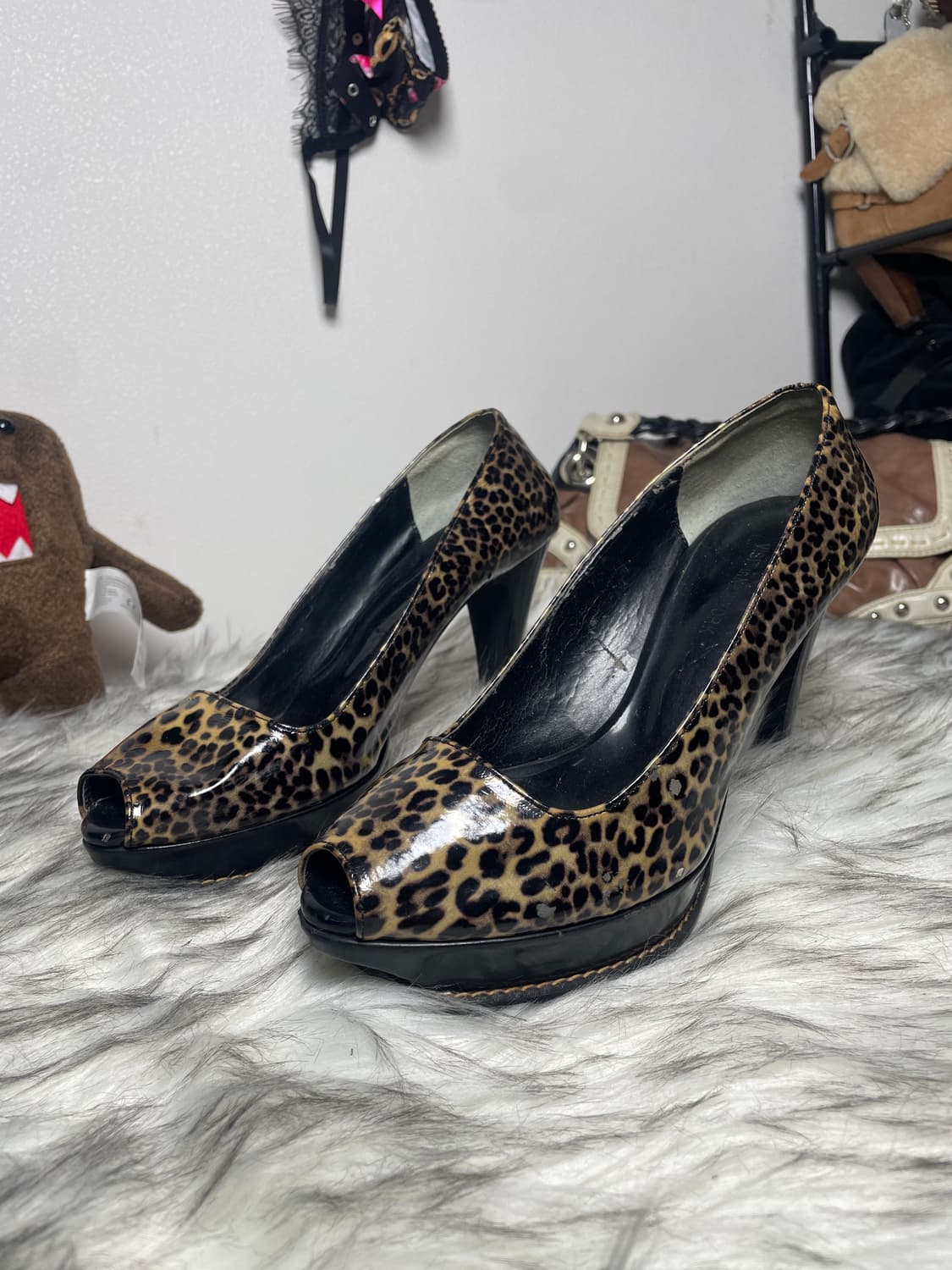 Visit in newyork Leopard 호피 에나멜 힐 상품이미지1