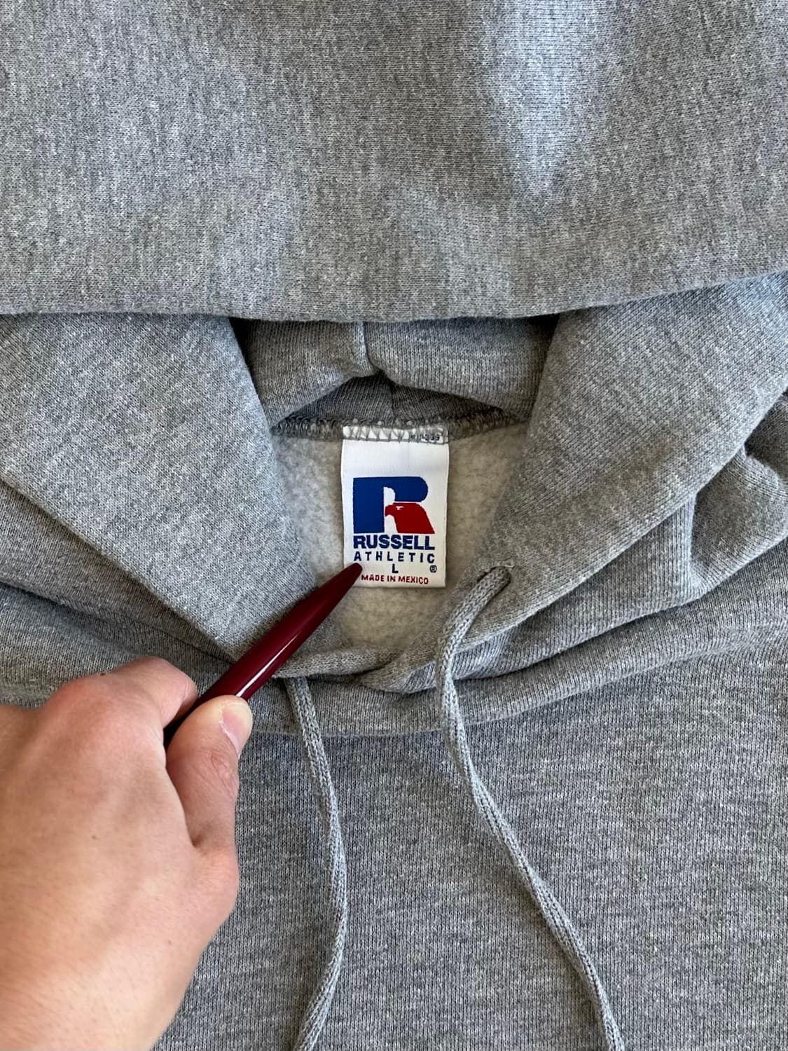 90s 빈티지 러셀 후드 그레이 L 상품이미지6
