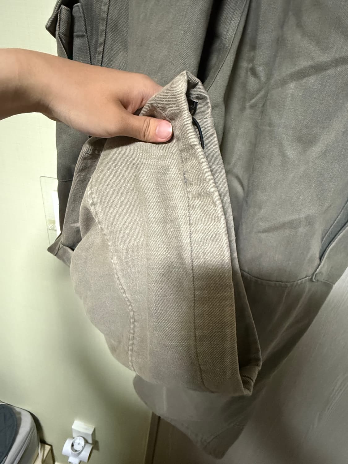 해칭룸 밀팬츠 워시드 올리브 3 상품이미지3
