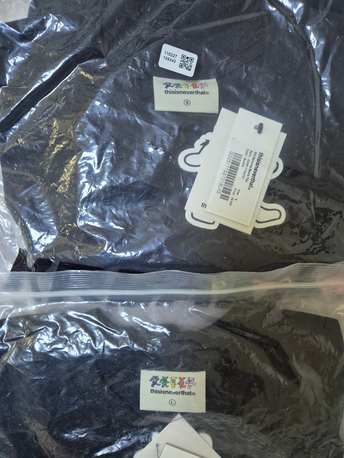 (새상품) 디스이즈네버댓 그레이트풀 댄싱베어 티셔츠 블랙 상품이미지3