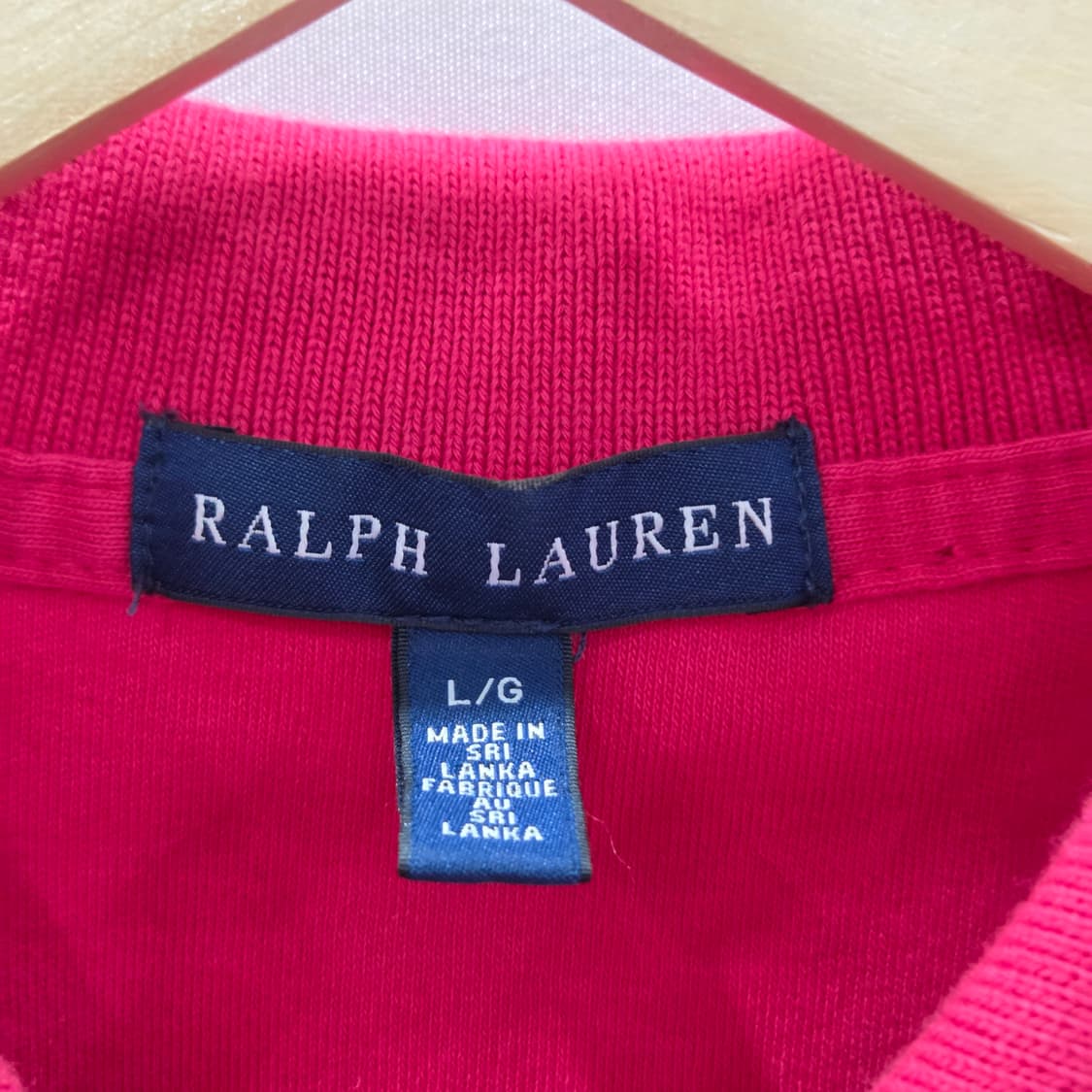 폴로랄프로렌 우먼 코튼 카라 반팔티 핑크 L 상품이미지3