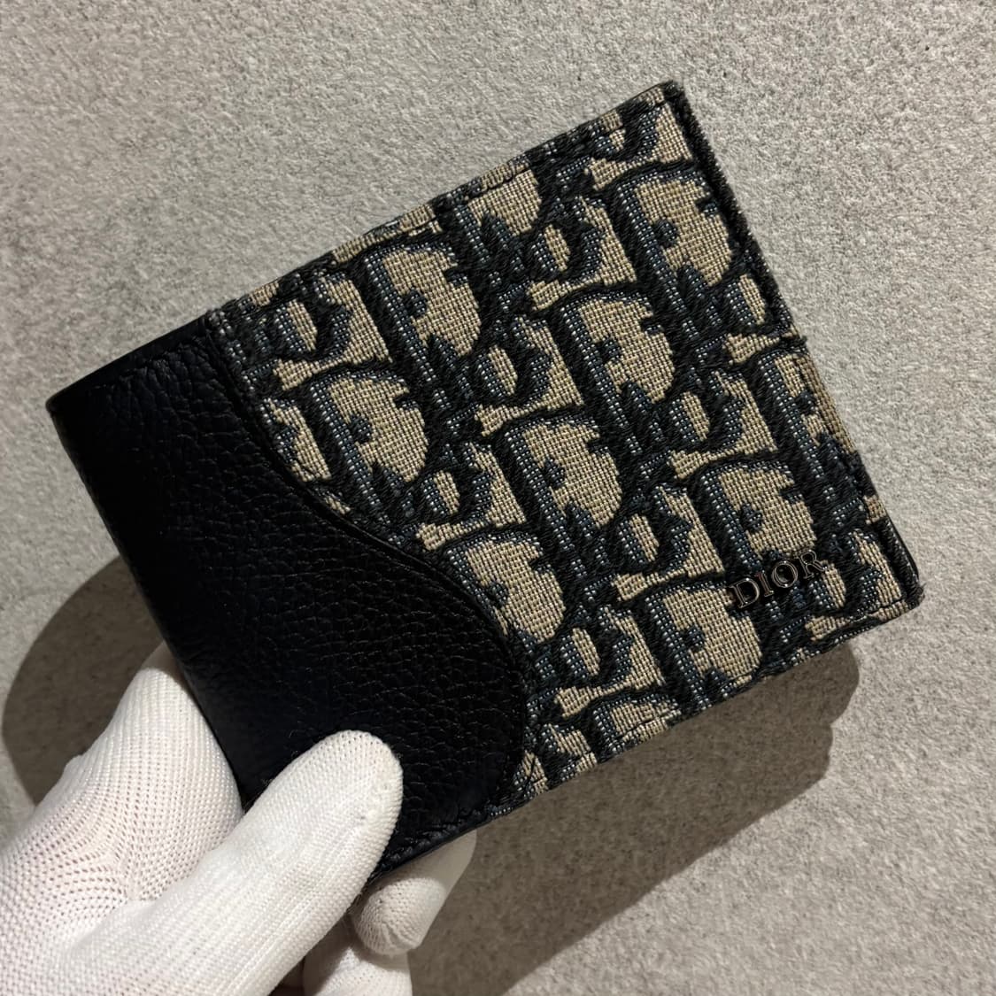 A+ OS사이즈 디올 오블리크 새들 반지갑 베이지 상품이미지1