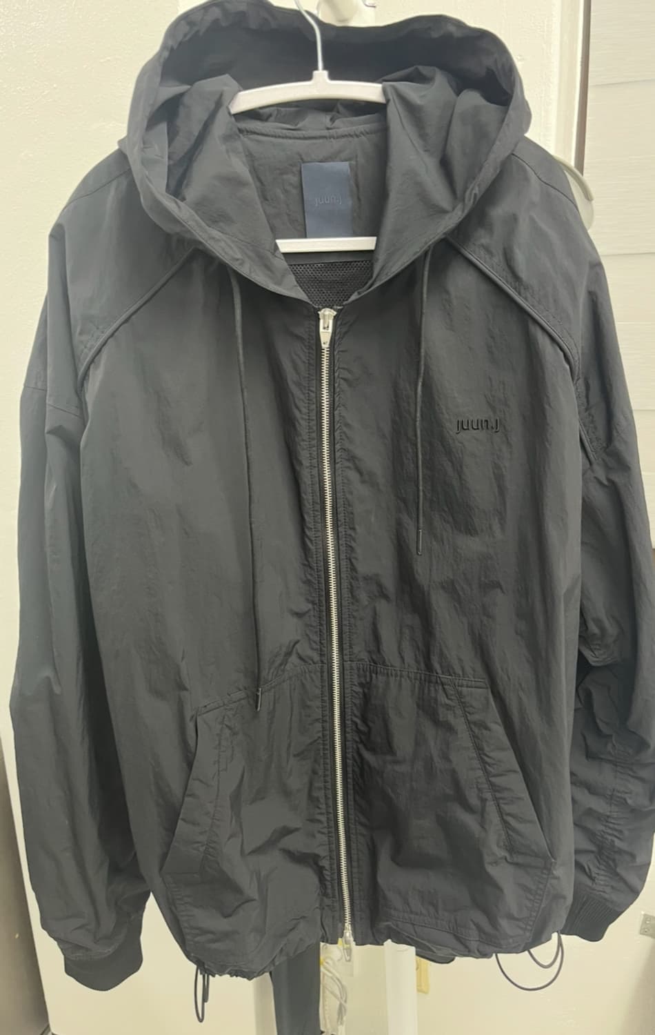준지 24fw 나일론 마원 후드집업(블랙, M) 상품이미지1