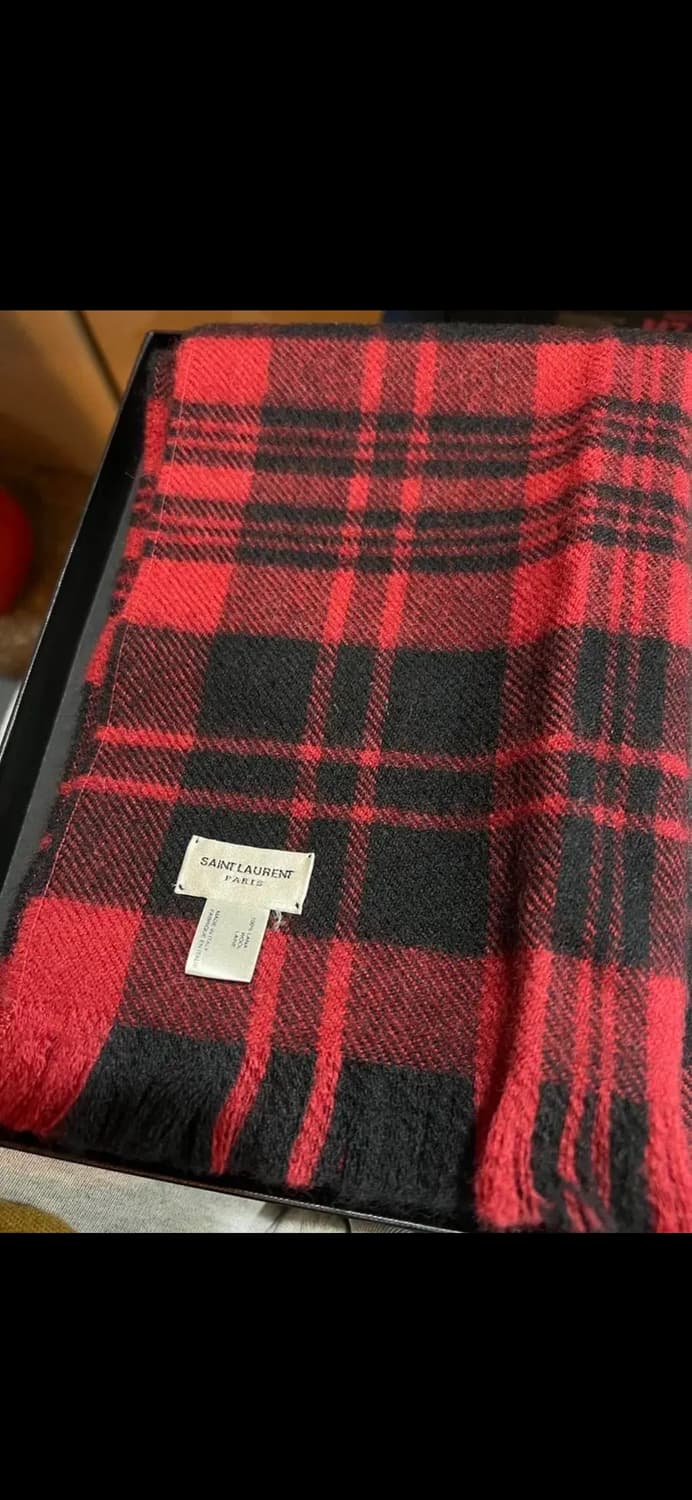 Saint laurent 생로랑 타탄체크 머플러 상품이미지1