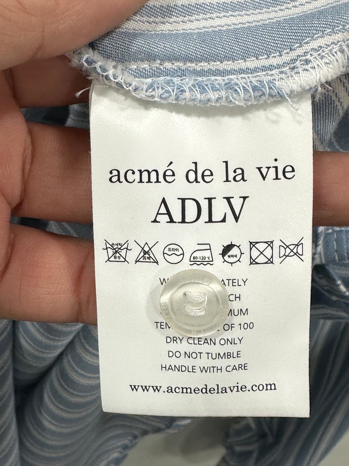 아크메드라비 스트라이프 셔츠 블루스카이 1사이즈 상품이미지6