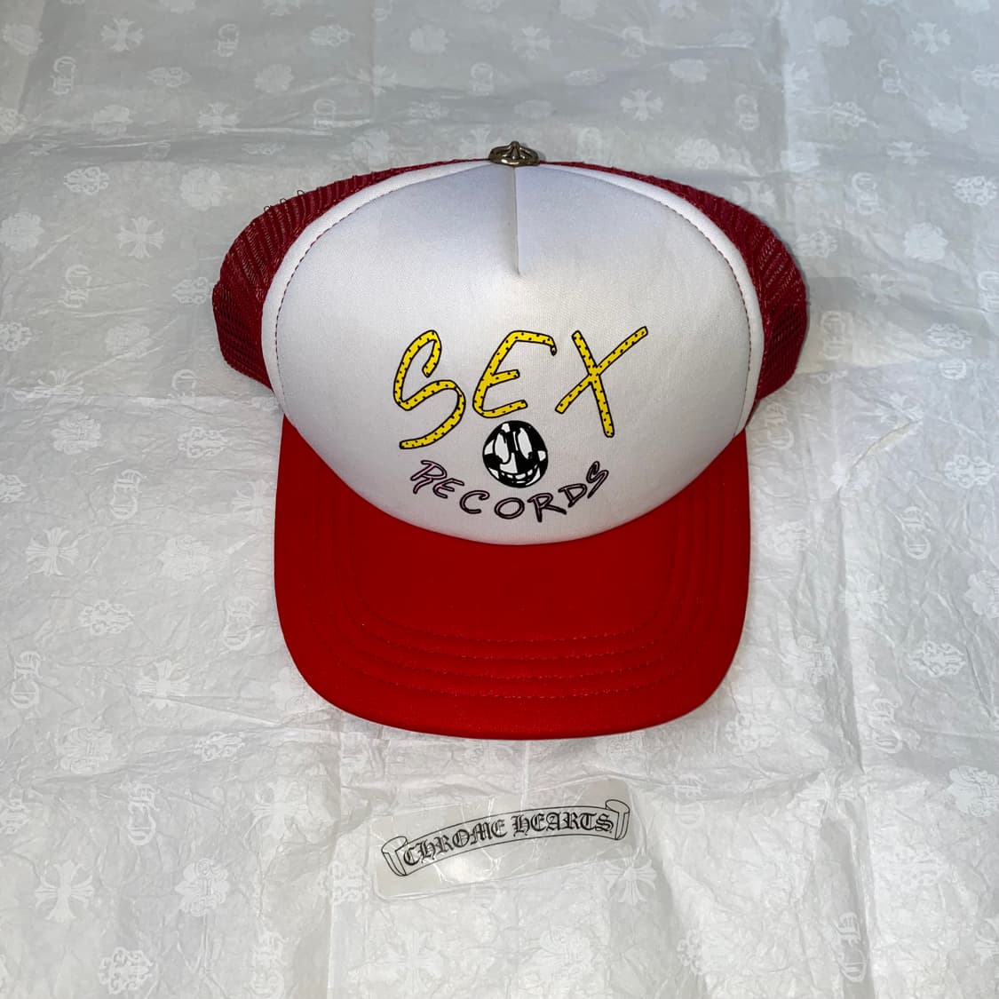 [Free] 크롬하츠 매티 보이 섹스 레코드 로고 트러커햇 레드 화이트 상품이미지1