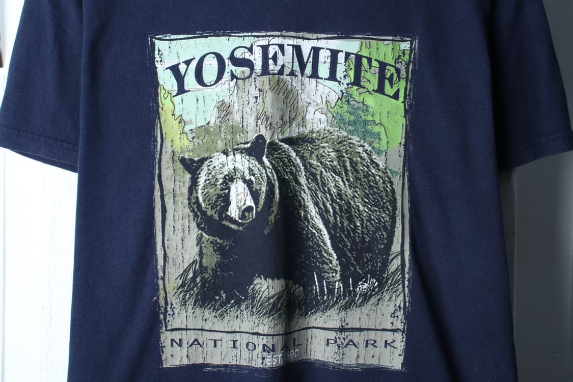 (M-XL) 길단 반팔 티셔츠 90s 년도 USA 요세미티-7B58 상품이미지5