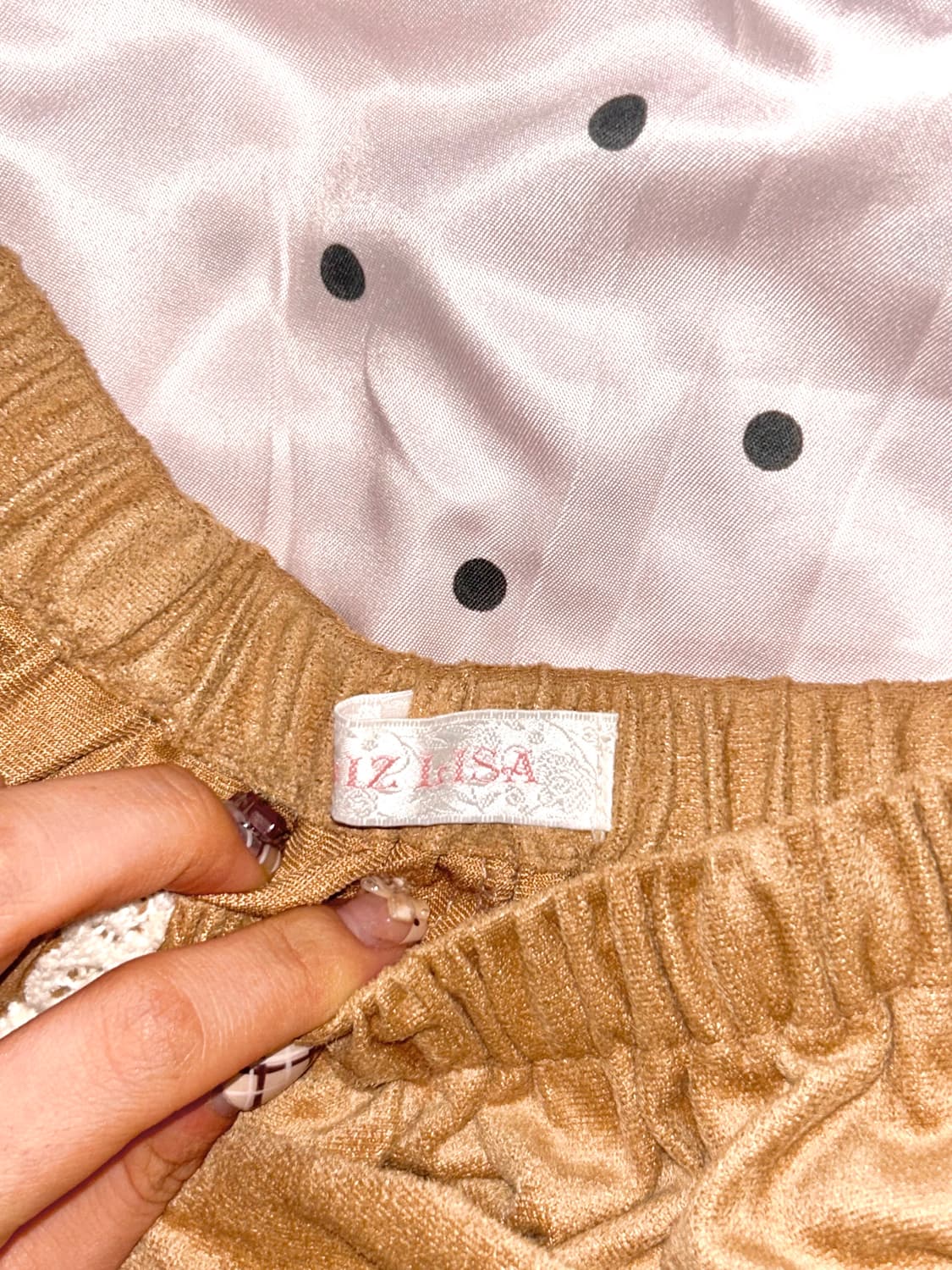 (교/판) 리즈리사 라떼갸루 리본 큐롯 스커트팬츠 상품이미지4