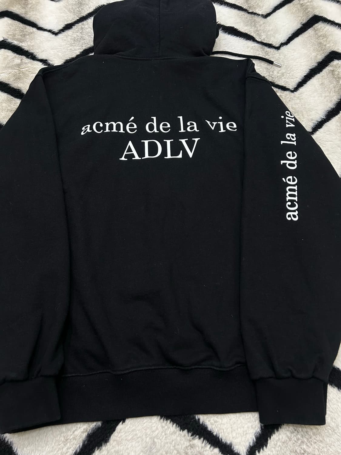 [1]아크메드라비 헤비코튼 프린팅 후드/블랙 상품이미지4