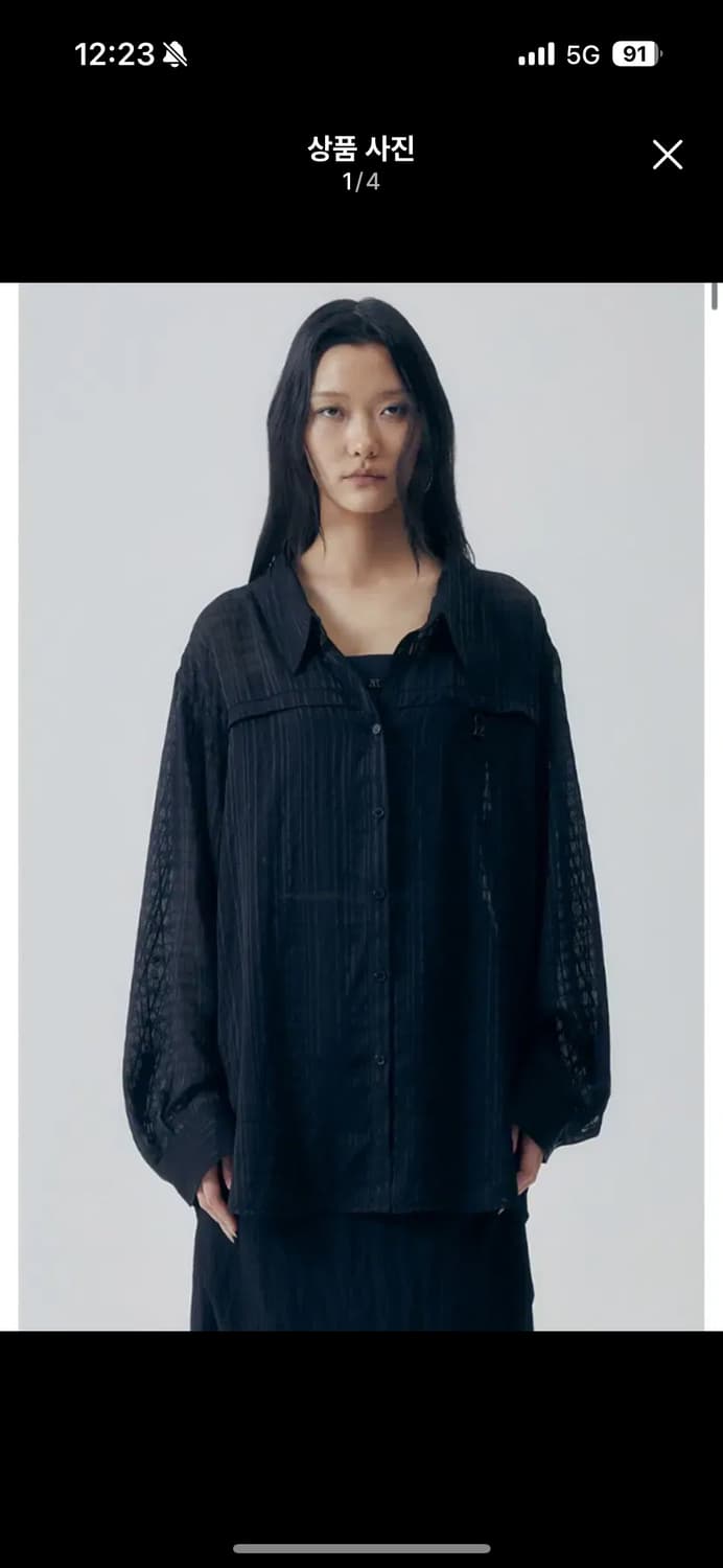 트리밍버드 셔츠 Serene Sheer Backless Buttoned 상품이미지1