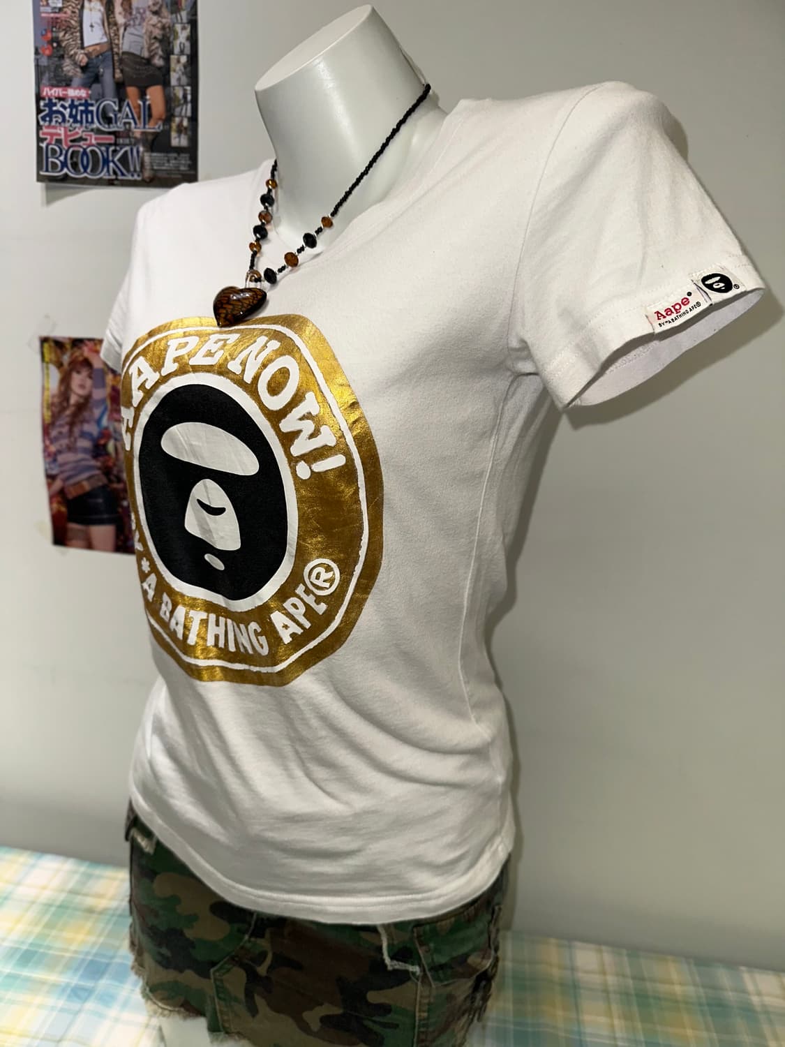 Aape Logo printed white short sleeve 상품이미지2