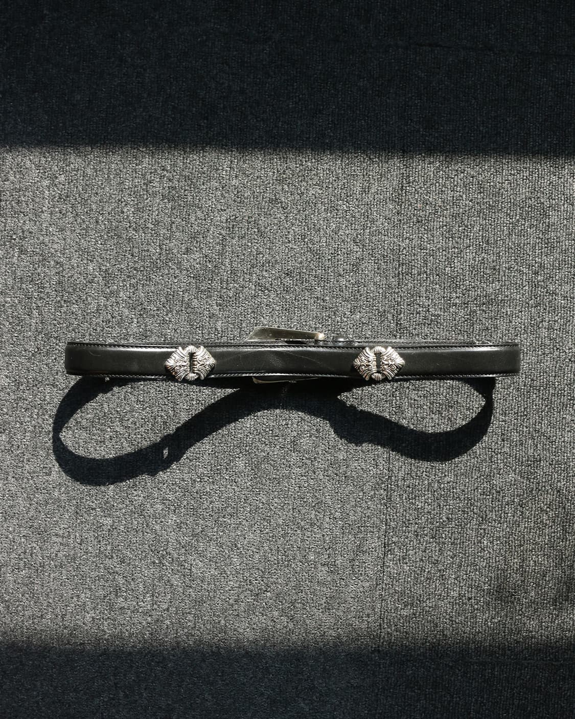 빈티지 웨스턴 블랙 레더 벨트 상품이미지4