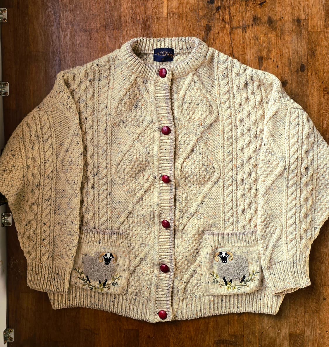 ACORN 유로 빈티지 피셔맨 가디건 L 상품이미지1