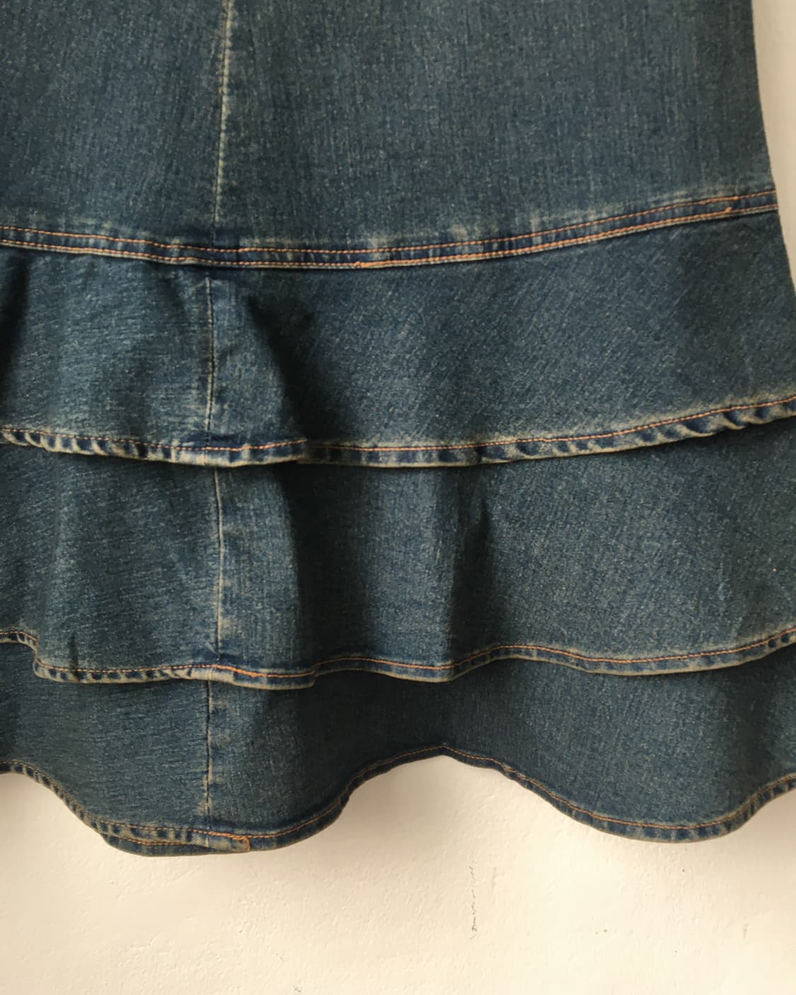 Frill point denim skirt 상품이미지3