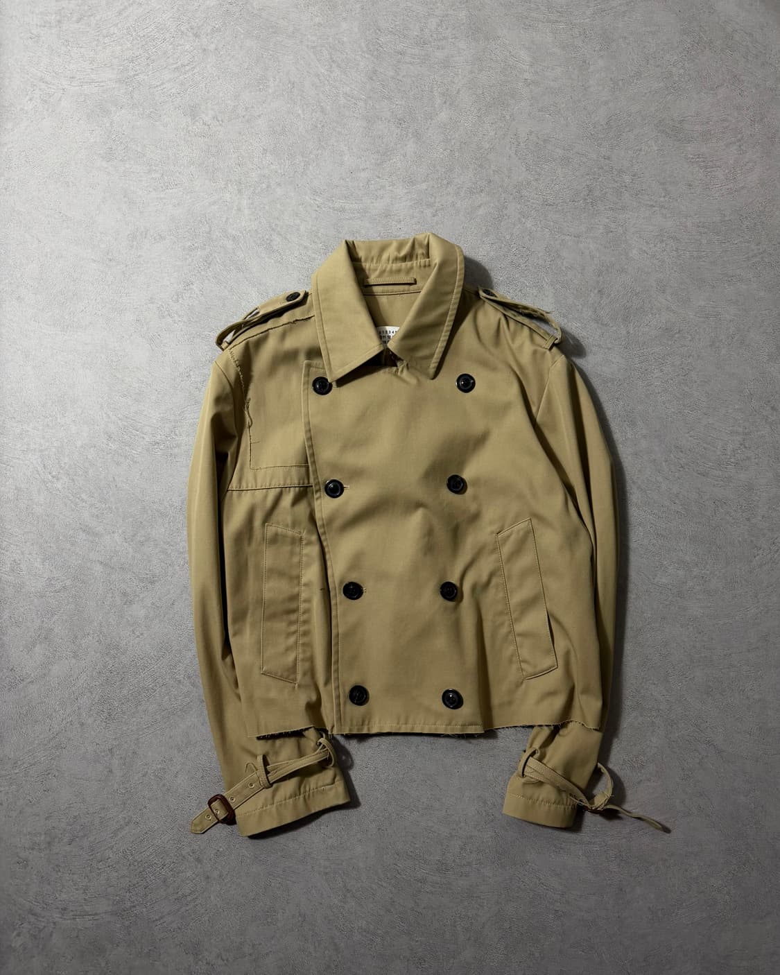18AW 메종 마르지엘라 컷오프 스티치 트렌치 자켓 상품이미지1