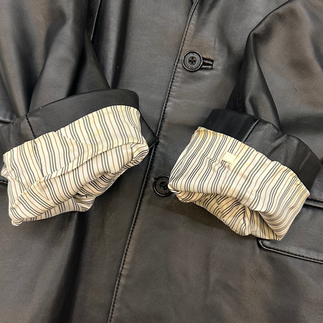 버버리 블랙라벨 레더 블레이저 자켓 상품이미지6