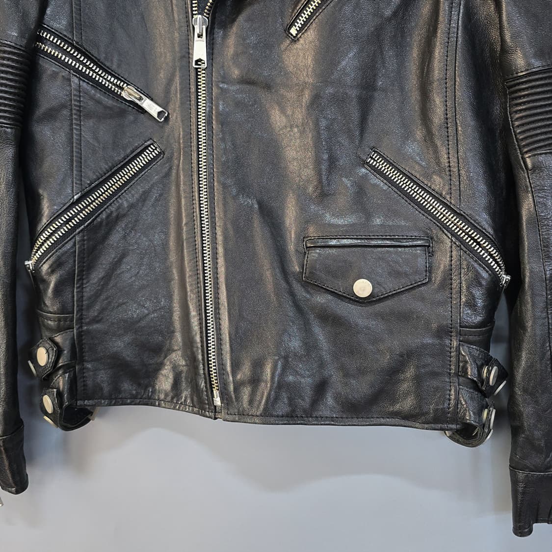 새제품)펄프픽션(PULP FICTION) 램스킨 라이더 가죽자켓 48 상품이미지3