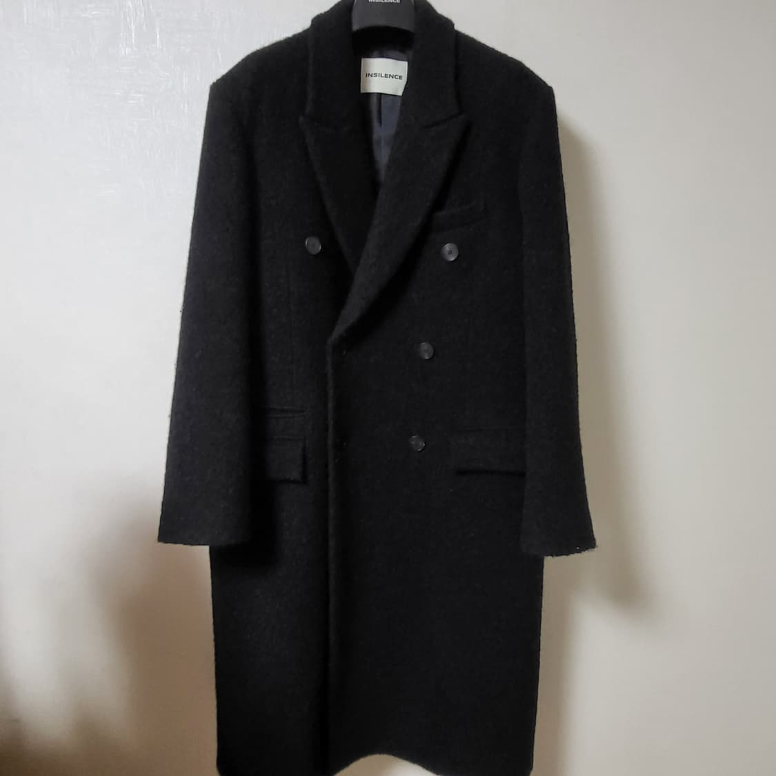 인사일런스 블랙 롱 코트 상품이미지7