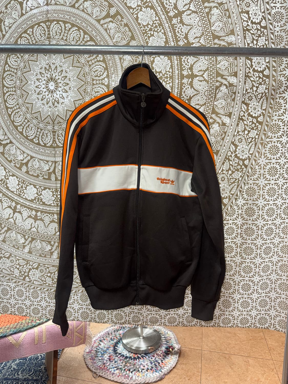 아디다스 오렌지브라운 저지 트랙탑  상품이미지3