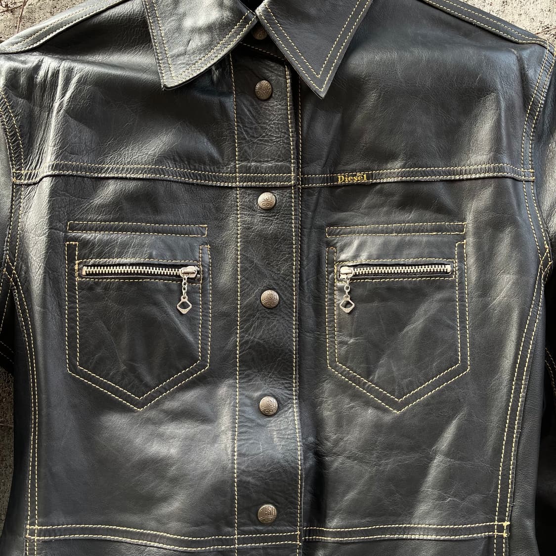 [M] DIESEL VTG 스웨이드/가죽 양면 자켓 상품이미지6