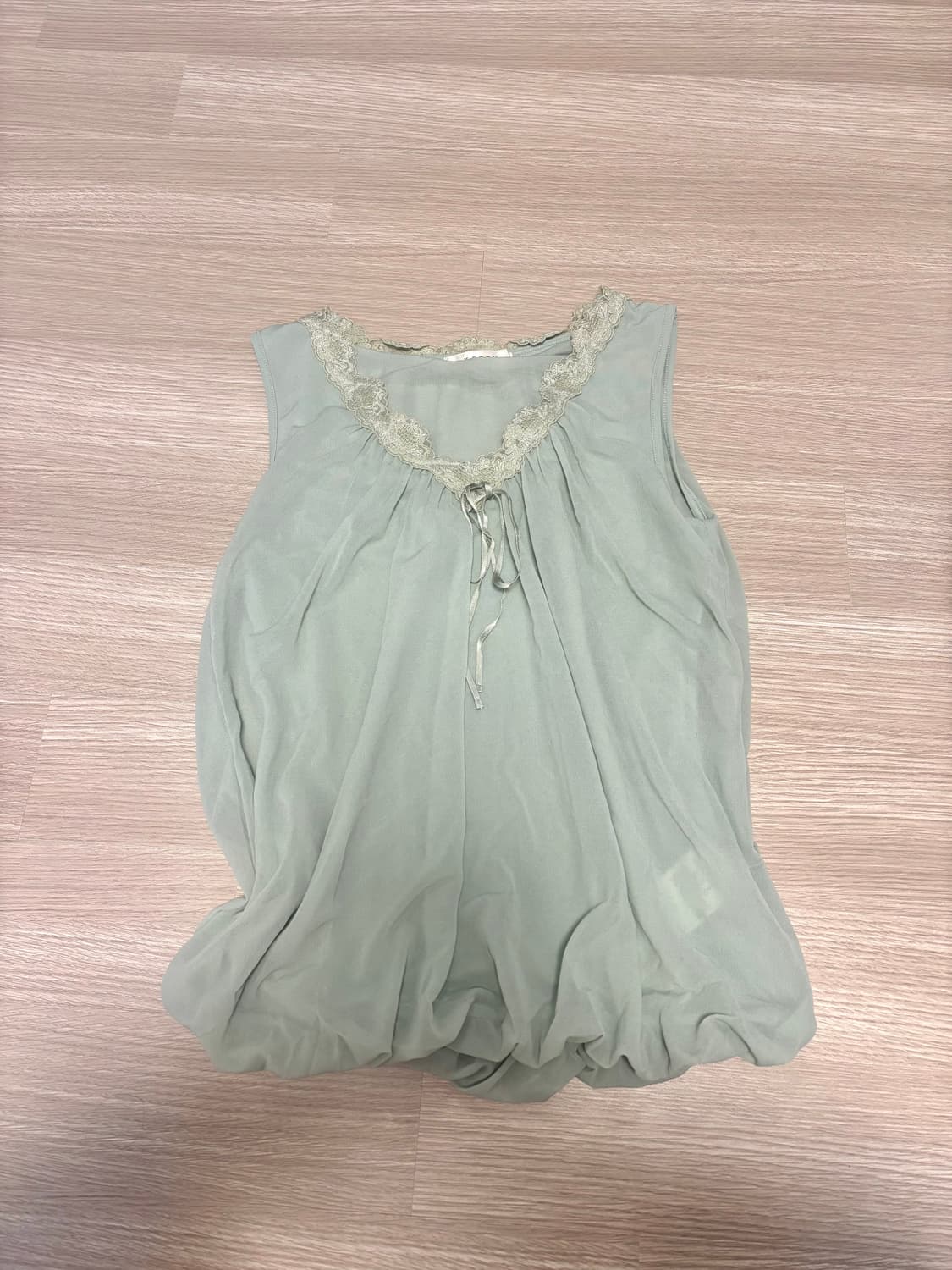 빈티지 민트 레이스 나시 상품이미지1