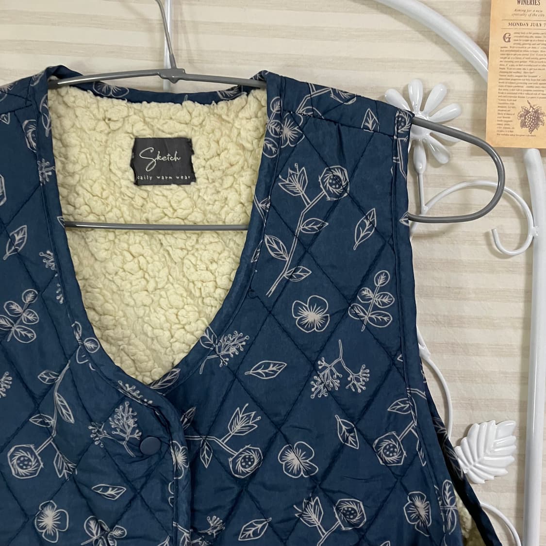 빈티지 블루 김장 조끼 904 y2k 스트릿 모리 갸루 일본빈티지 펑키  상품이미지4