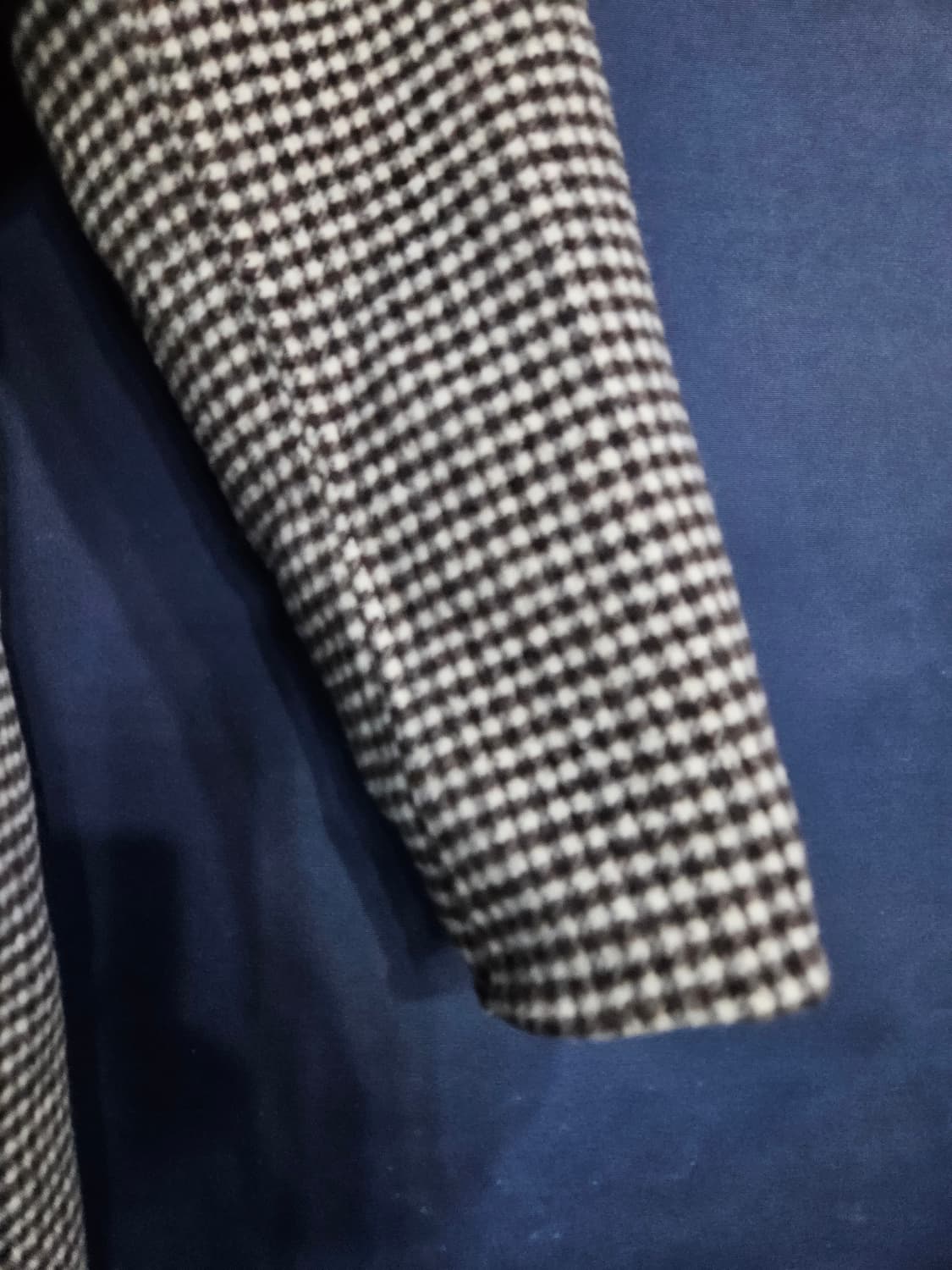 지이크 스트라이프 체크 남성 100 핸드메이드 롱코트  상품이미지5