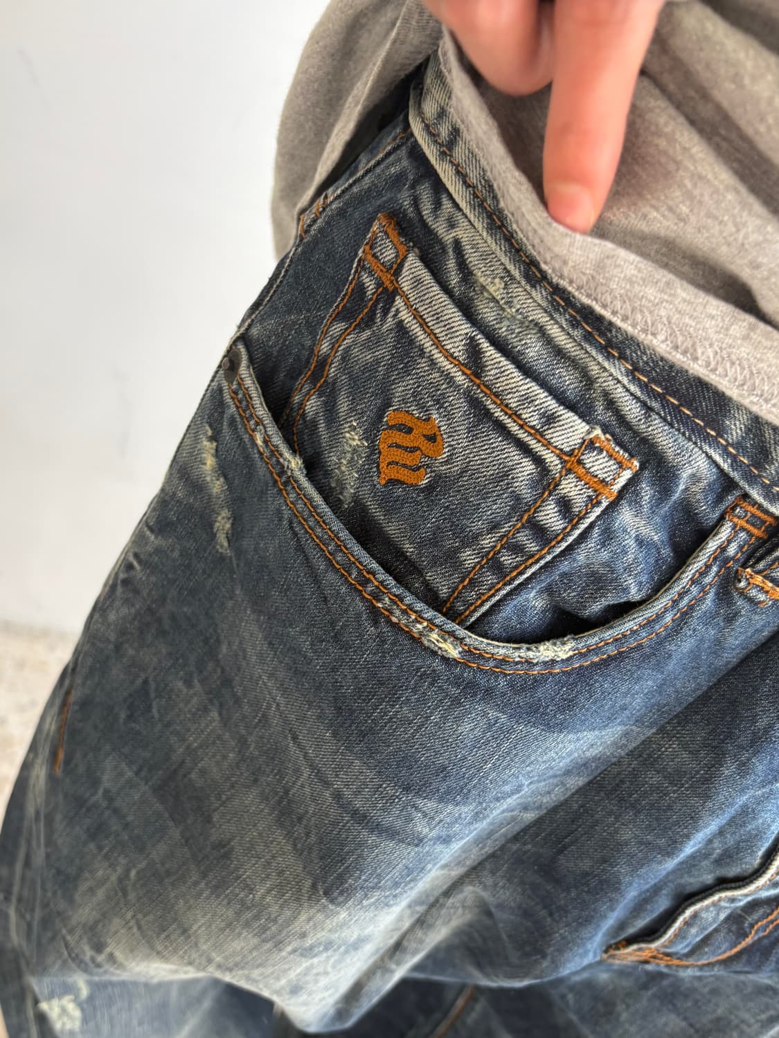 90’s 빈티지 자수 힙합팬츠 상품이미지4