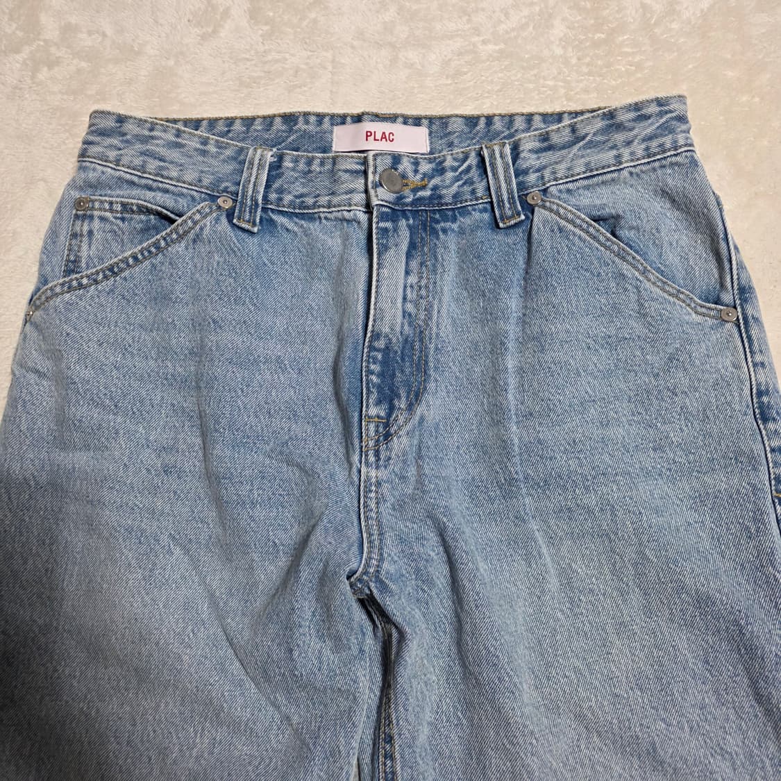 (33)PLAC 플랙 스트레이트 데님 팬츠 연청 상품이미지2