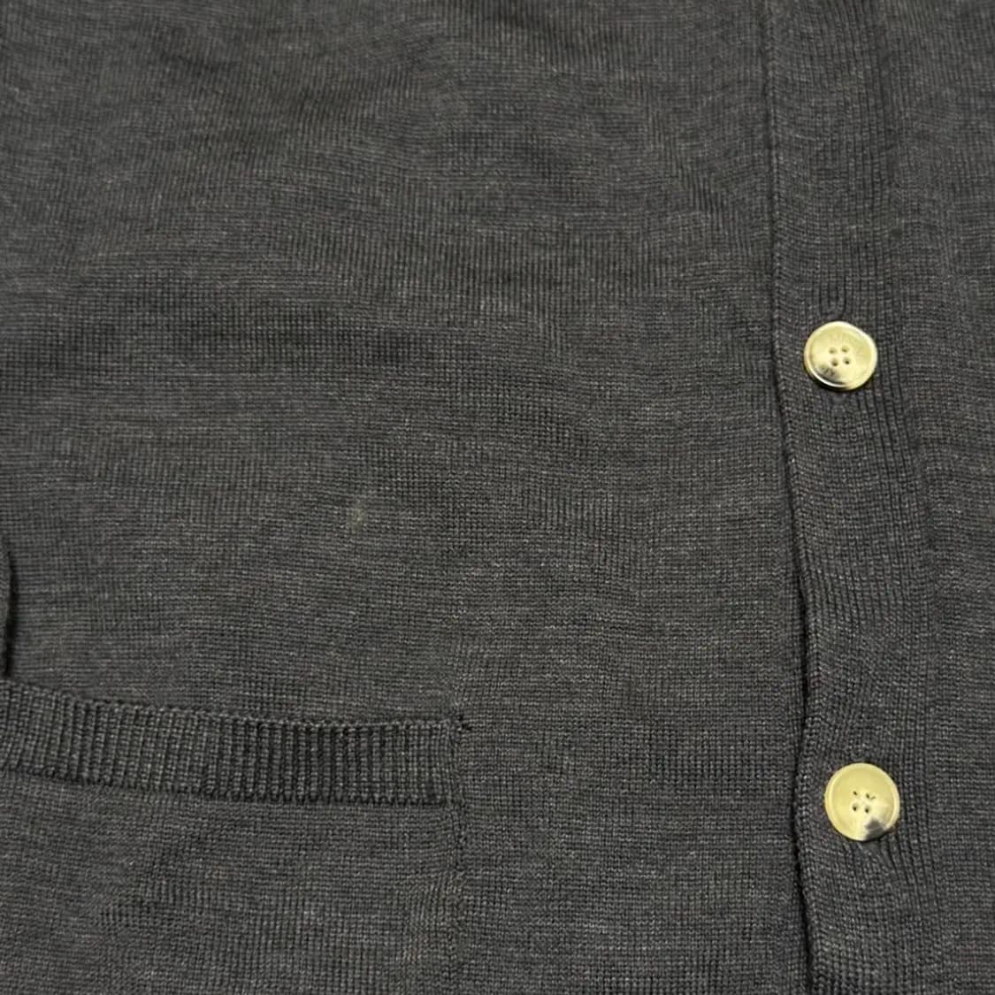 메종키츠네 폭스 해드 패치 그레이 울 가디건 상품이미지6