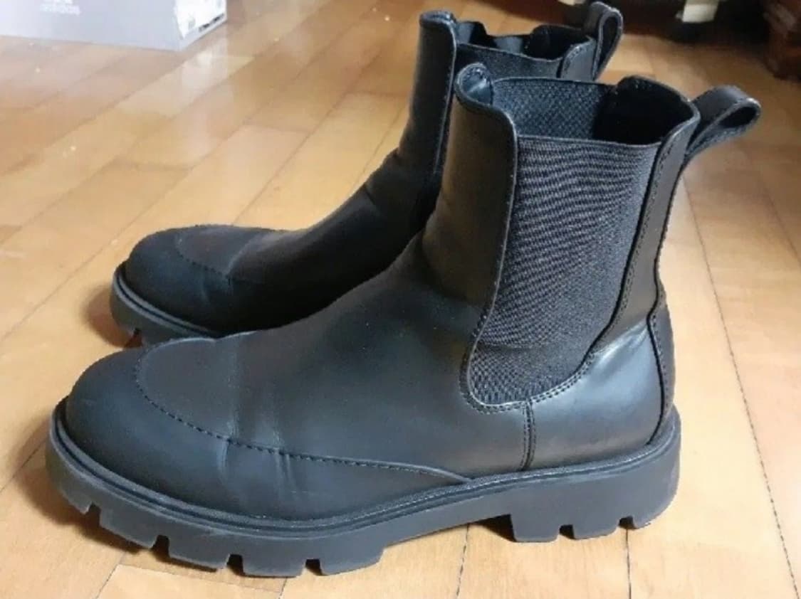 자라 ZARA 첼시부츠 블랙 레더 워커 43 275 상품이미지1